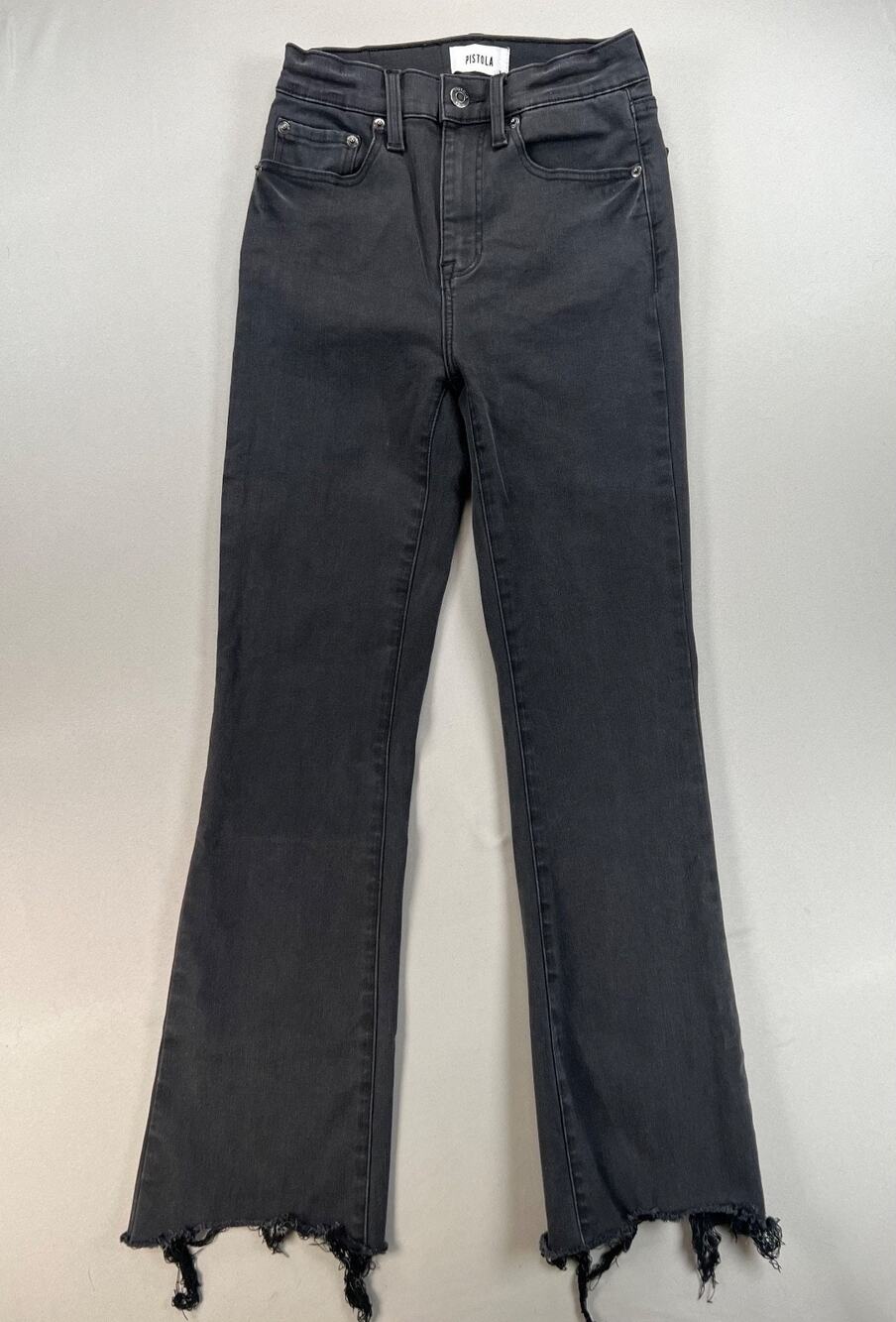 Pistola Black Mid-Rise Straight Leg Jeans (Women's 24)